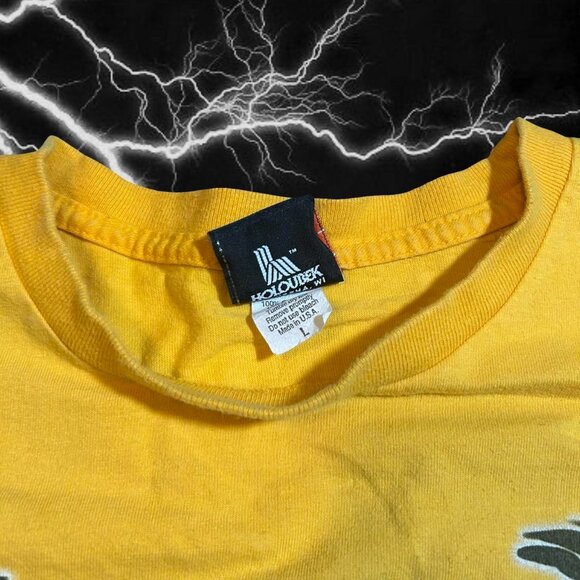 Bike Style Punk Bright Yellow Harley Davidson T - Picture 3 of 5